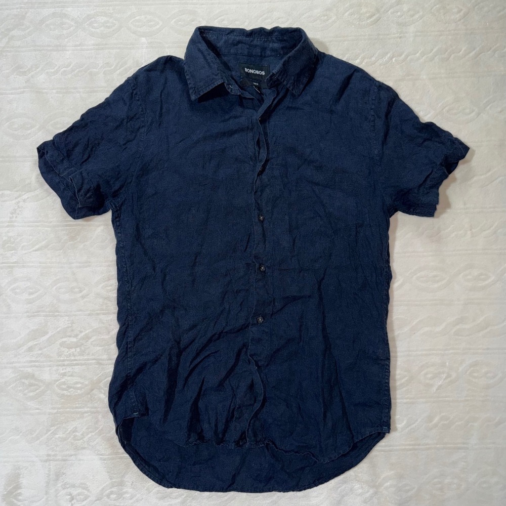 Bonobos Men's Linen Button Down Polo Shirt